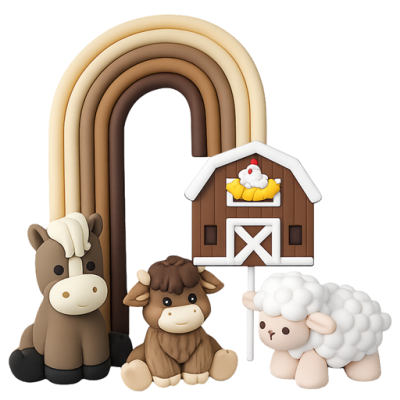 Farm figurine set 5 pcs