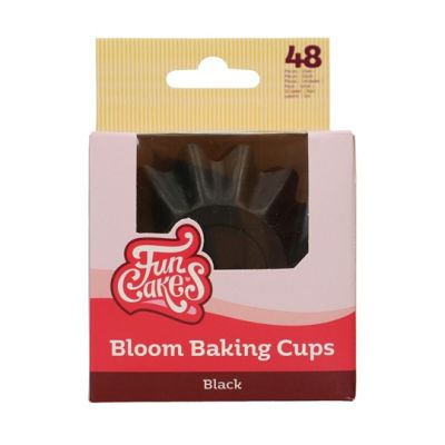 FunCakes papír cupcakes Bloom – fekete - 48 db