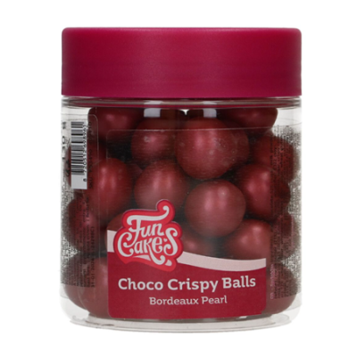 FunCakes Chrumkavé čokoládové guľôčky Lesklá bordová 130 g