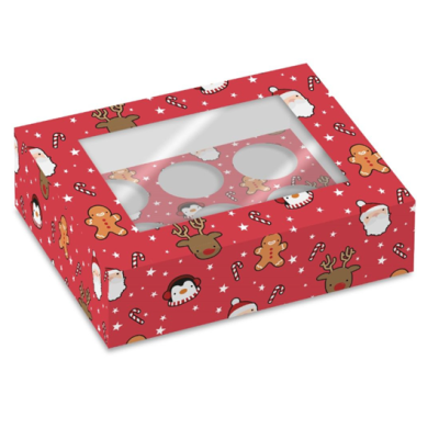 Krabička na cupcakes Festive Friends, 6 ks/2