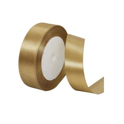 Złota wstążka satynowa 2 cm x 23 m