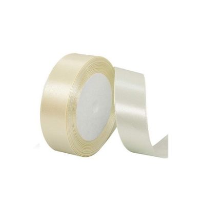 Wstążka satynowa kremowa 2 cm x 23 m