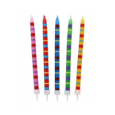Bunte Kuchenkerze 12 Stk