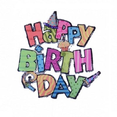 Stempel - Alles Gute zum Geburtstag farbig