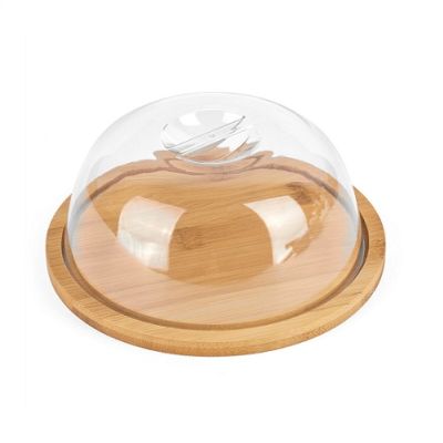 Tray with lid, wood 18.8 cm