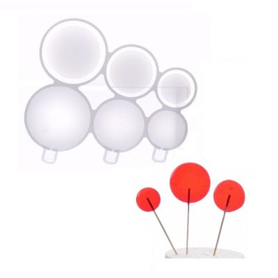 Forma szilikon nyalóka kör 3 méretben