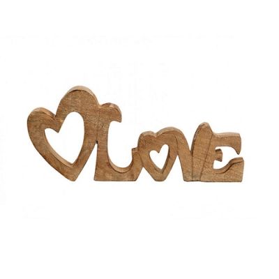 Decoration wooden inscription LOVE