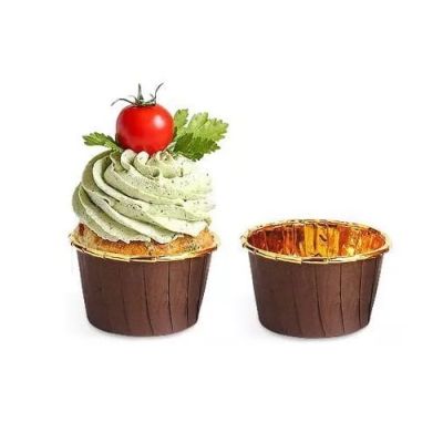 Košíčky papierové hnedo-zlaté 50 ks