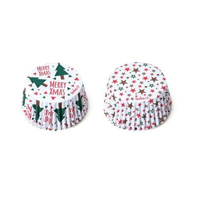 Cupcakes paper trees and stars 36 pcs