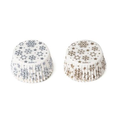 Cupcakes paper stars and flakes 36 pcs