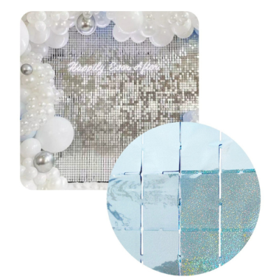 Blue holographic curtain 200 x 100 cm