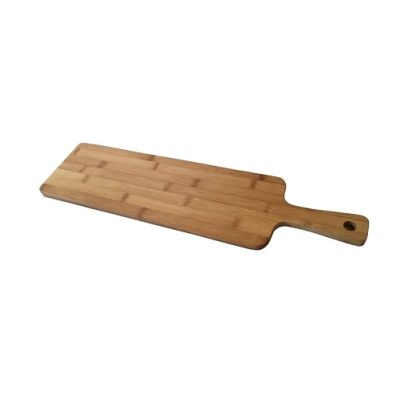 Bamboo serving tray with handle 59x15 cm