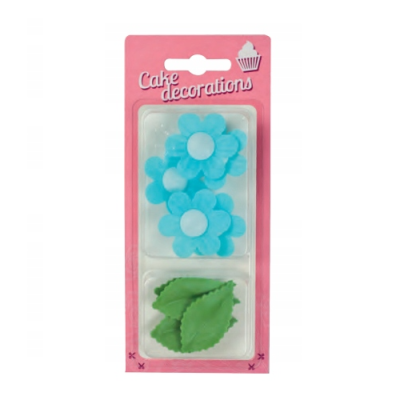 Vergissmeinnicht blau + Blätter