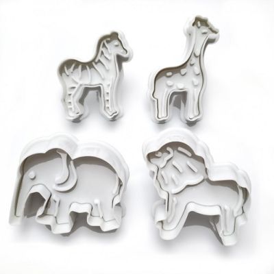 Vykrajovátko s pístem zvířátka ZOO 4 ks