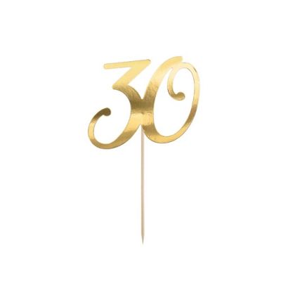 Gravur - Nummer 30 Gold