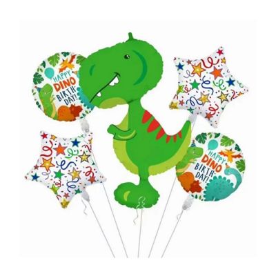 Balloons Happy Birthday Dino 5 pcs