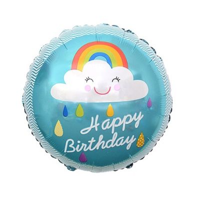 Blue balloon with Happy Birthday cloud