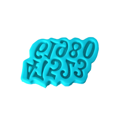 Zahlen aus Silikon mit Punkten formen