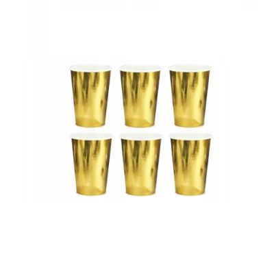 Gold paper cup 6 pcs