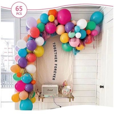 Garland colorful balloons 65 pcs