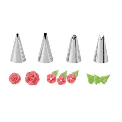 Decorating tips for flowers and leaves set of 4 Wilton