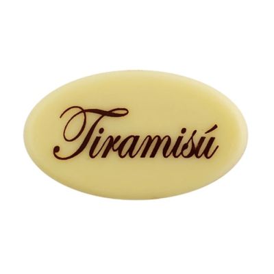Tiramisu-Dekoration aus weißer Schokolade, 12 Stück