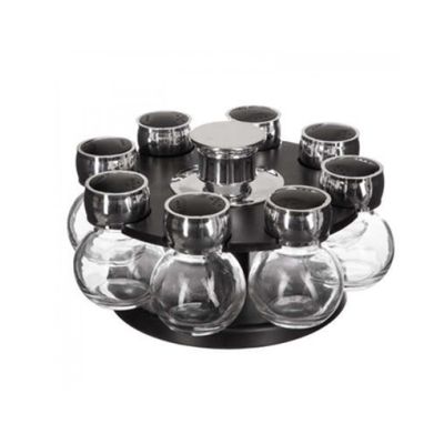 Otočný stojan a dózy na korenie 8 ks