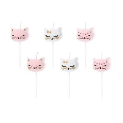 Świeca tortowa kot 6 szt