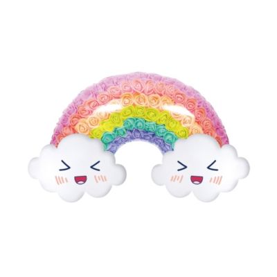 Rainbow foil balloon with clouds