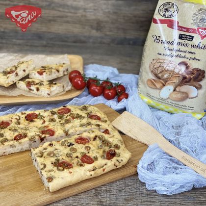 Glutenfreies italienisches Focaccia-Brot