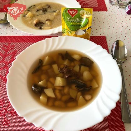 Bohnensuppe mit Pilzen