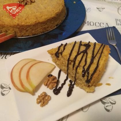 Bezlepkový jablkovo-orechový koláč