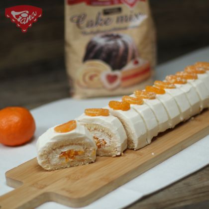 Glutenfreie Mandarinenrolle mit Mascarpone