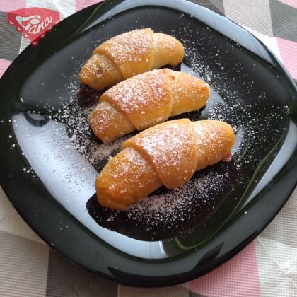 Gluten-free and dairy-free sourdough rolls filled with chocolate and marzipan