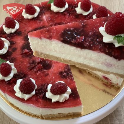 Malinový cheesecake