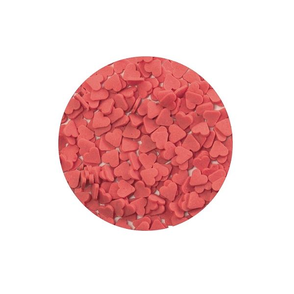 Sprinkle red hearts 40g