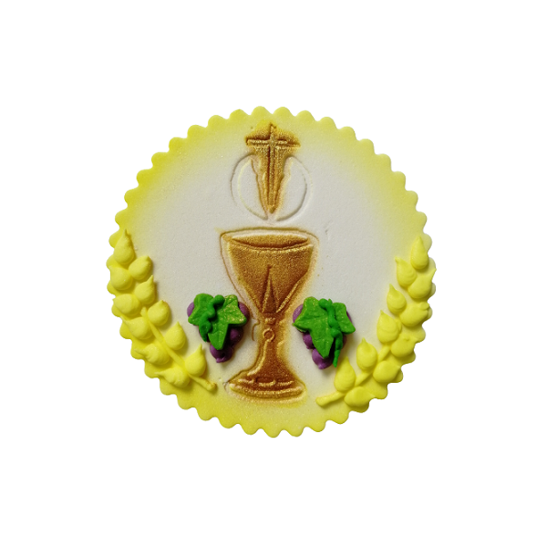 Decoration for the 1st Holy Communion - chalice and grapes