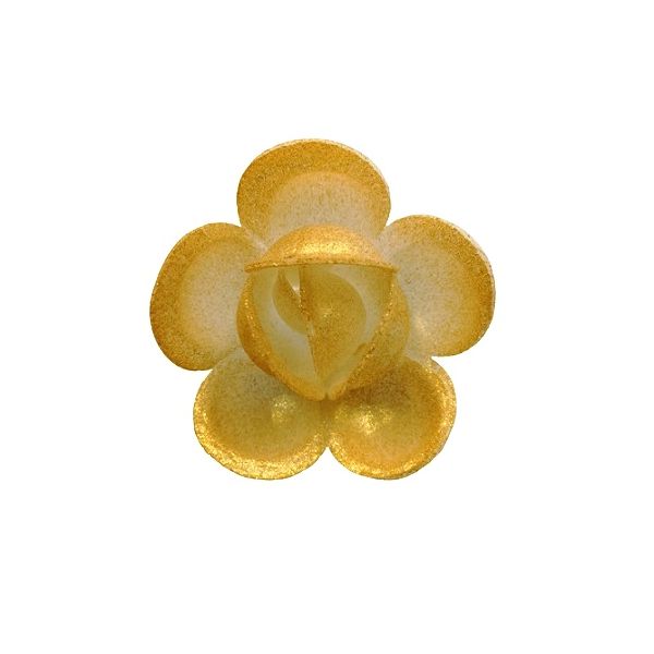 Oblátková ruža klasická veľká zlatá perleť