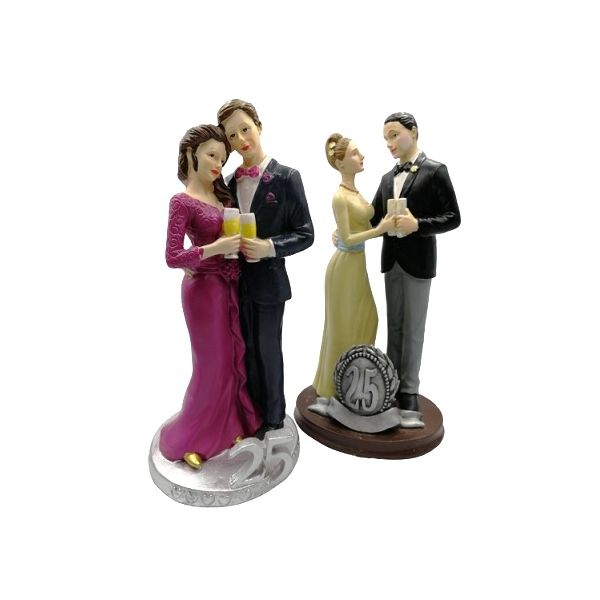 Statuette - Herr und Frau - 25. Hochzeitstag