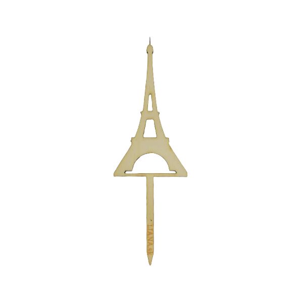 Engraved Eiffel Tower made of wood