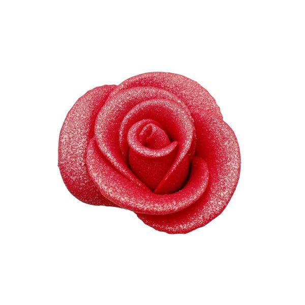 Ruža veľká postriebrená červená