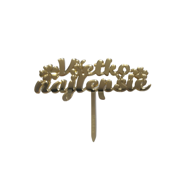 Akrylový zrkadlový zápich - vlastný motív 2 riadky