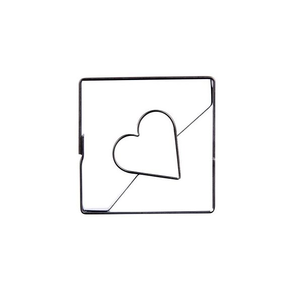 Square cutter with a heart