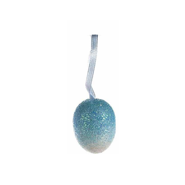 Glittering Easter eggs 15 pcs Glittering Easter eggs 15 pcs., Blue-white