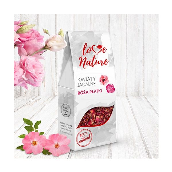 Edible dried flowers - rose petals 20 g