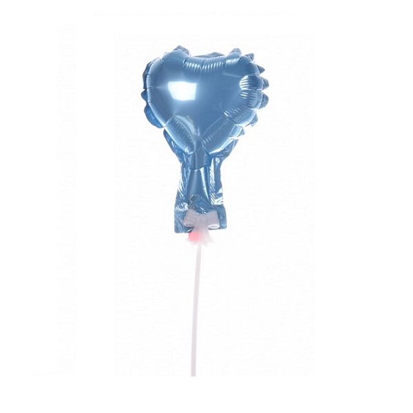 Zápich - srdce balón modrý