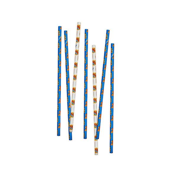 Paper straws Požiarnik Sam 80 pcs