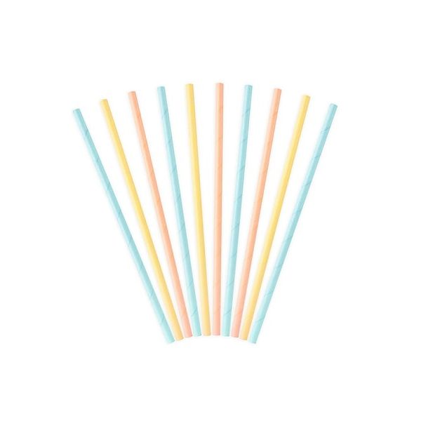 Paper straws Summer 10 pcs