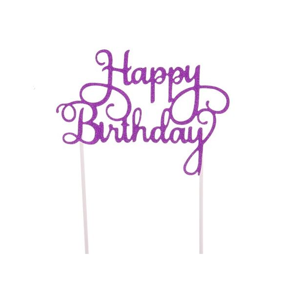 Zápich - Happy Birthday, fialový