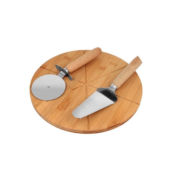 Pizza board + spatula + knife